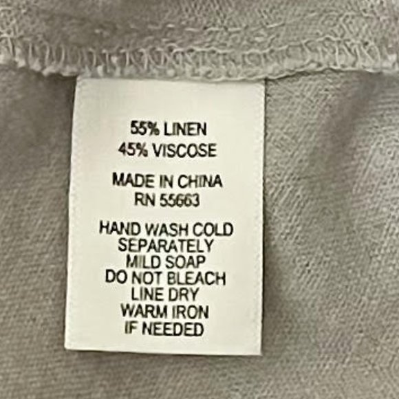 For Cynthia Large Beige Button Down Sleeveless Lagenlook Oversized Dress… - Picture 8 of 8